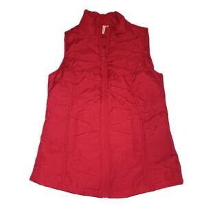 Red Camel Women's Quilted Puffer Vest Zipper Outdoor Red Size XS W001
